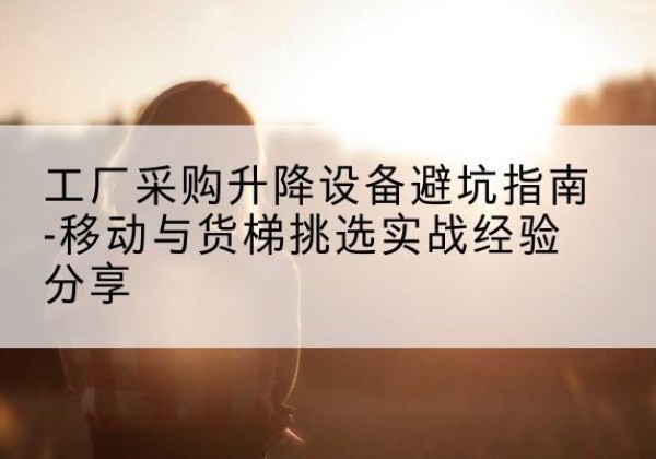 理县移动式升降机怎么选-工厂采购升降设备避坑指南-移动与货梯挑选实战经验分享