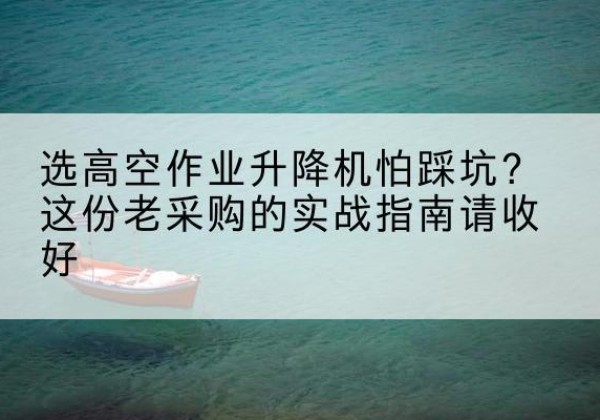 理县高空作业升降机厂家推荐-选高空作业升降机怕踩坑？这份老采购的实战指南请收好