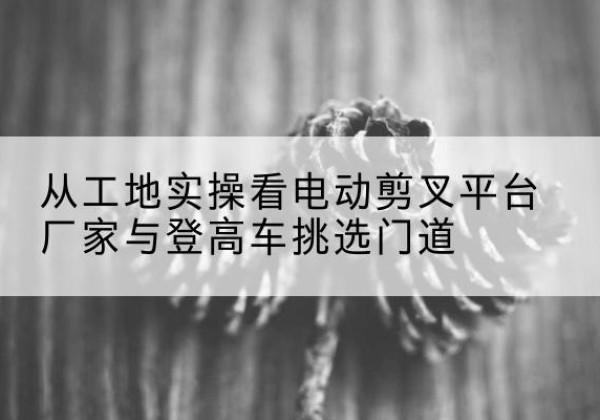 理县电动剪叉升降平台厂家-从工地实操看电动剪叉平台厂家与登高车挑选门道